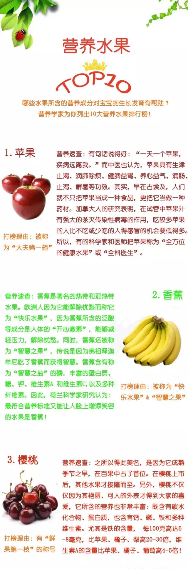 对孩子生长发育好的10种水果！爸妈你知道多少？