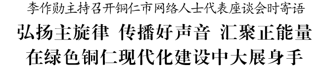 李作勋主持召开铜仁市网络人士代表座谈会